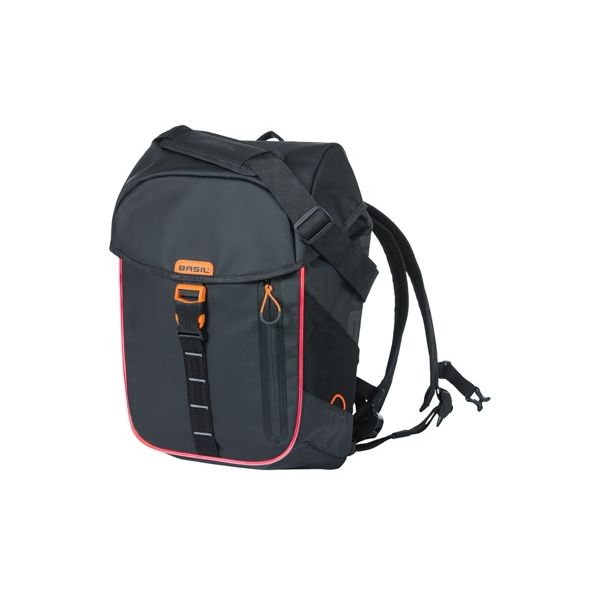 Basil Miles Tarpaulin Bicycle Sac à dos Nordlicht - Sac à dos noir étanche pour les cyclistes - 17L - Unisexe - Sport - Black