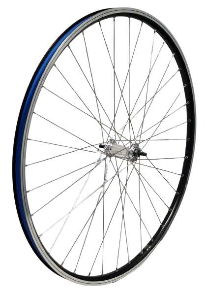 Kgz Roue avant Kgz 28 pouces (622) jante noir argent axe plein