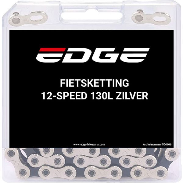 Chaîne de vélo Edge 12 vitesses chn-006 avec 130 maillons - argent