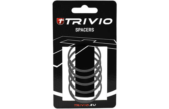 Trivio - entretoise 2mm 1-1 8 carbone ud mat - 5 pièces