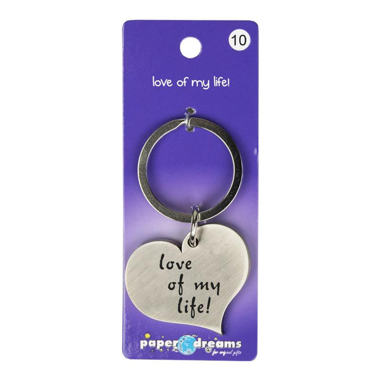Porte-clés coeur Paperdreams - l'amour de ma vie