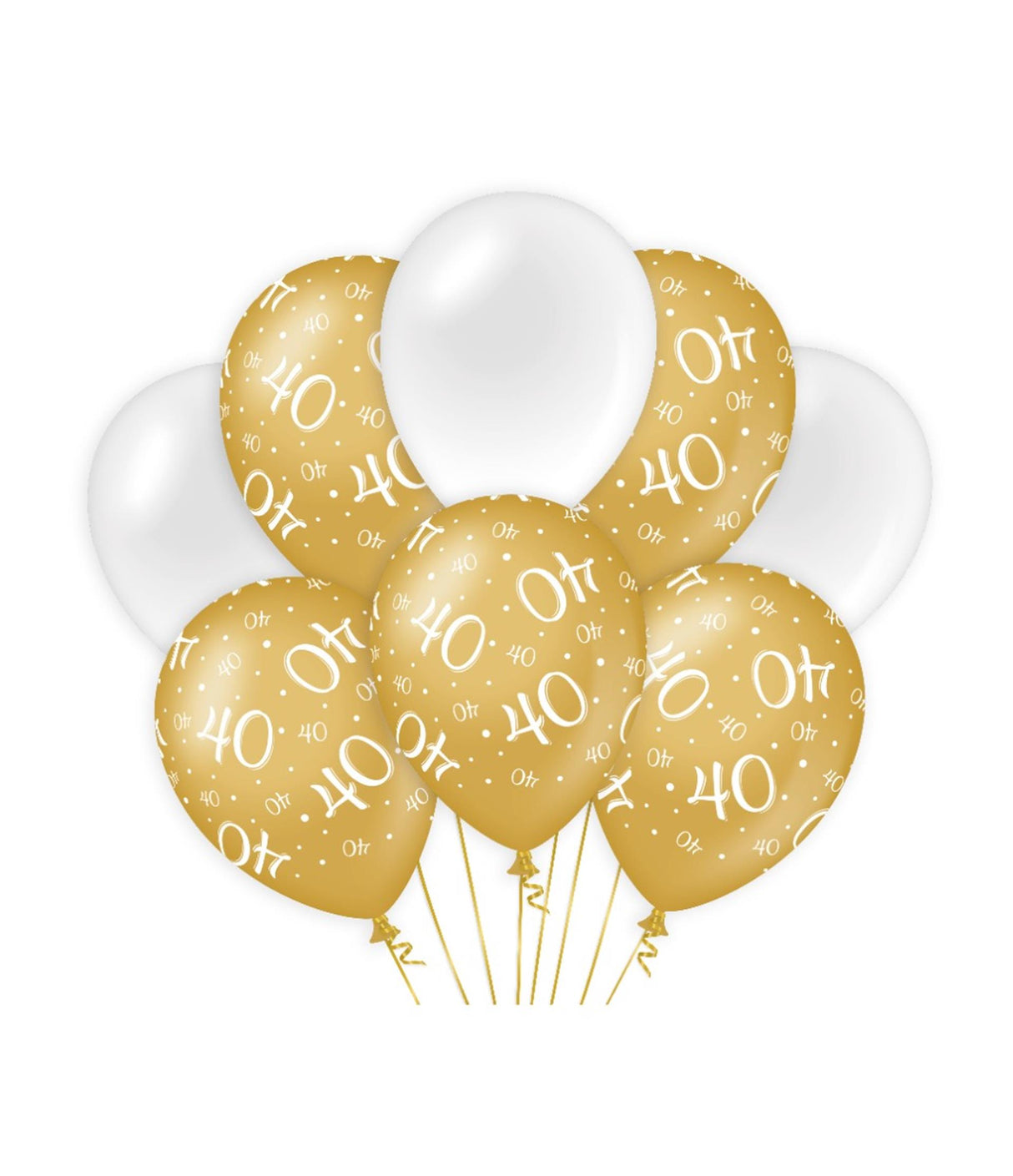 Ballons de décoration Paperdreams or blanc - 40