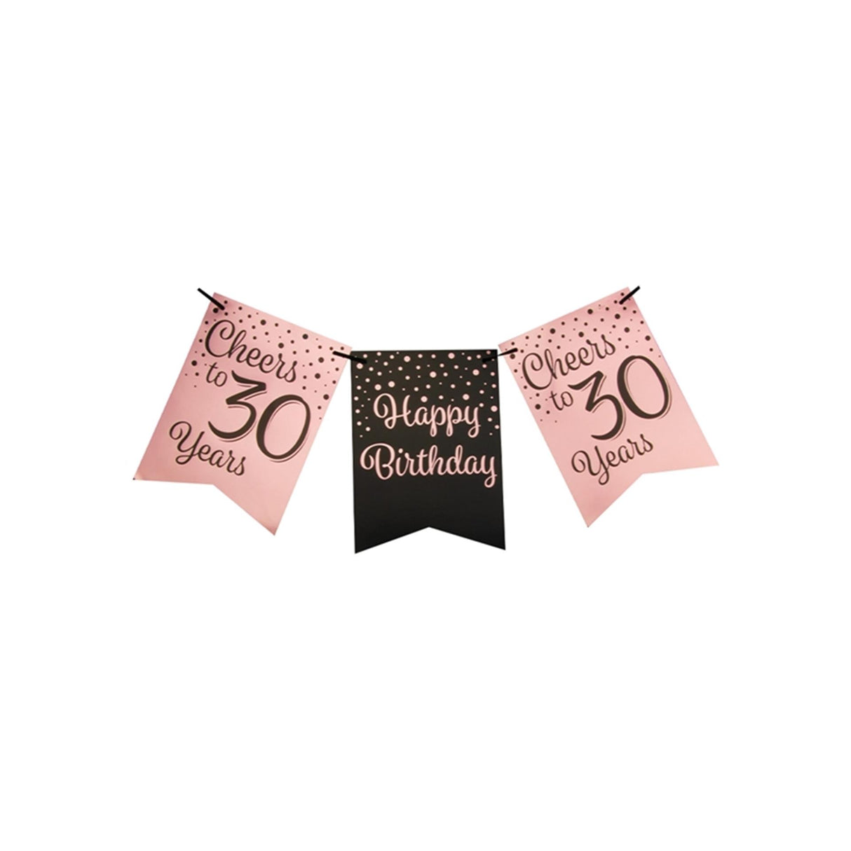 Guirlande de drapeaux Paperdreams rose noir - 30