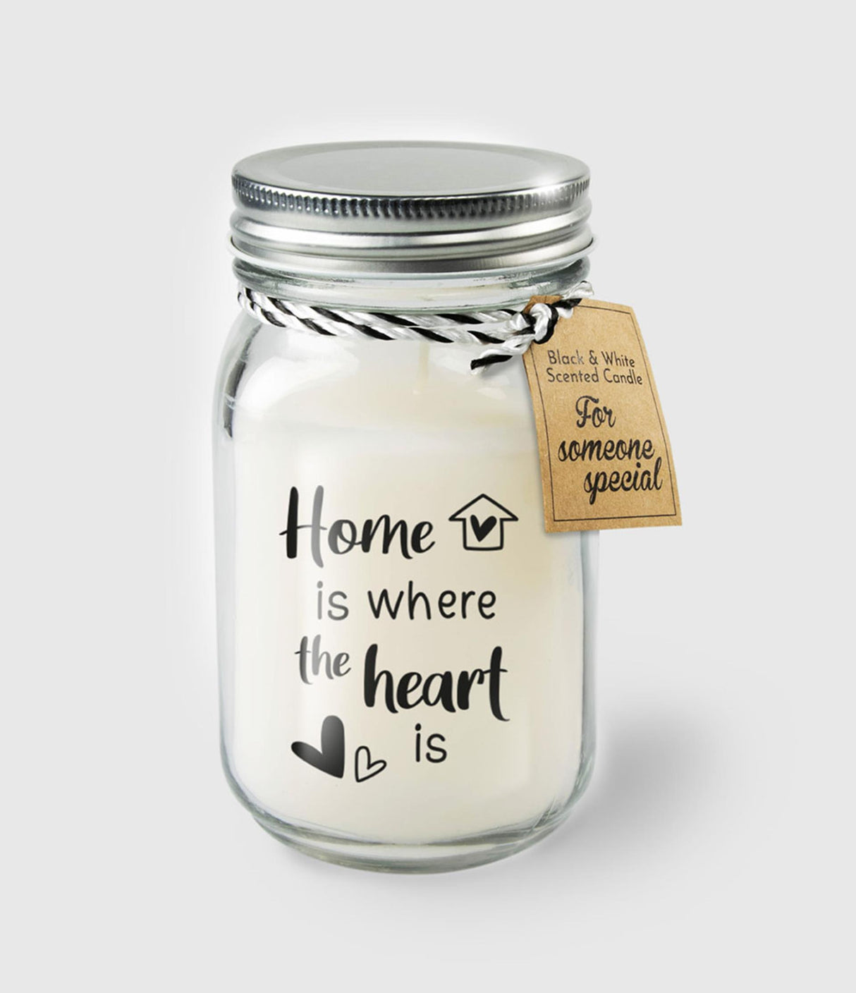 Bougie parfumée Paperdreams en verre - la maison est là