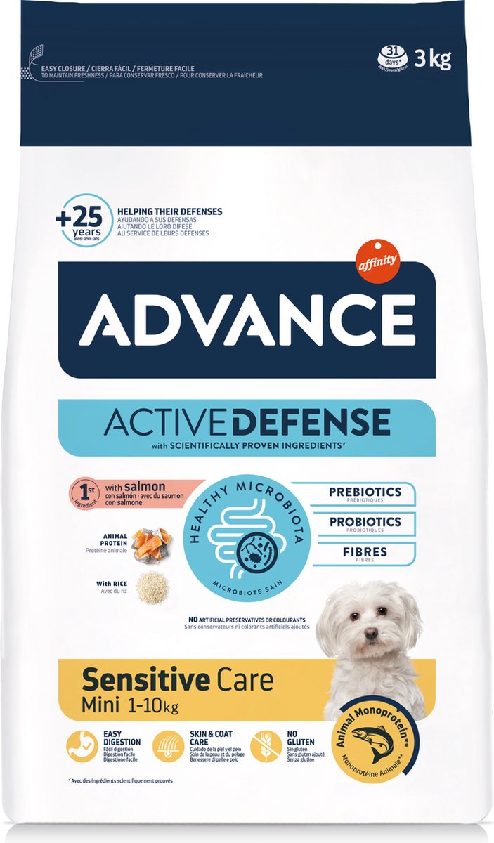 Advance - mini sensible - nourriture pour chien - 3 kg
