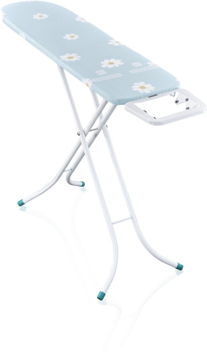 Leifheit planche à repasser classic s basic - 110x30 cm - fleurs bleues