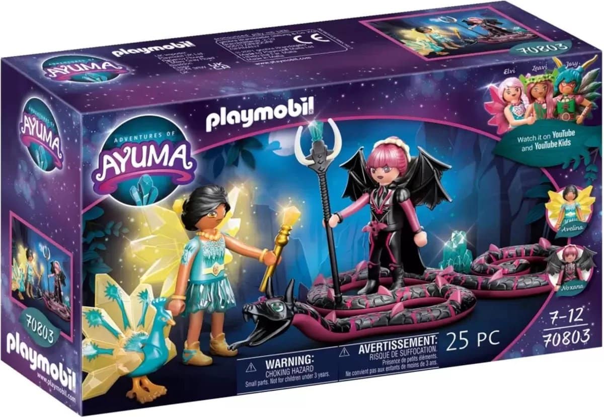 Playmobil aventures de la fée des cristaux Ayuma et de la fée chauve-souris avec des animaux totems - 70803