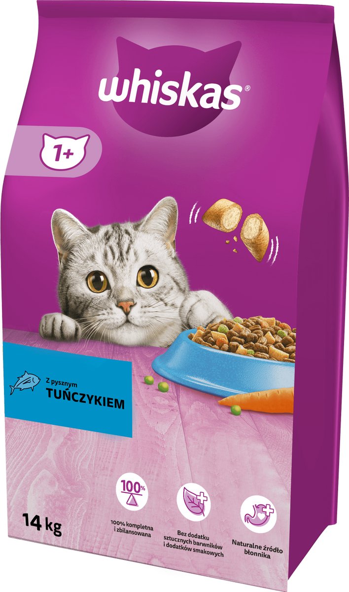 Whiskas - nourriture sèche adulte - thon - légumes - 14kg