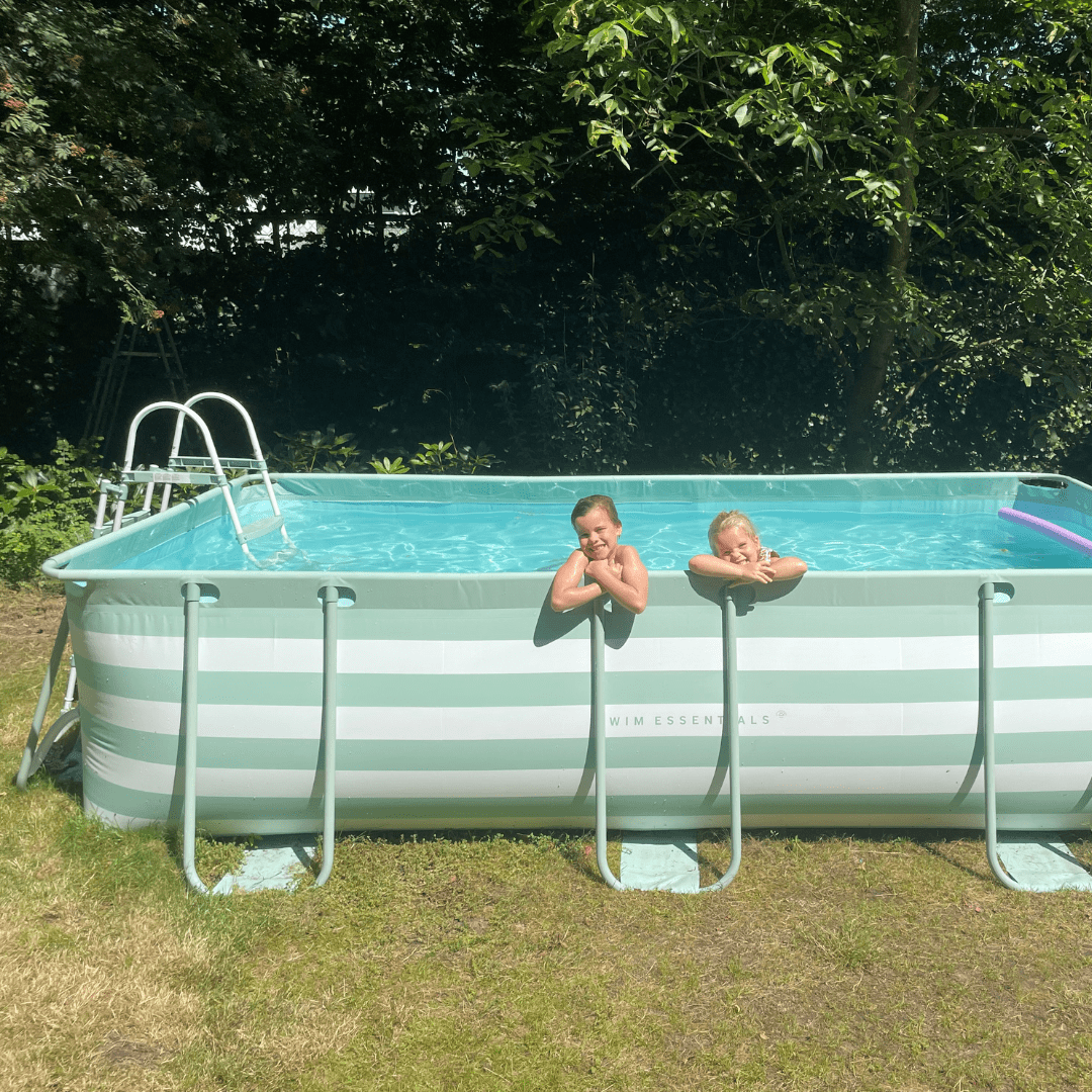 Essences | piscine hors sol vert blanc 400x200x100 cm