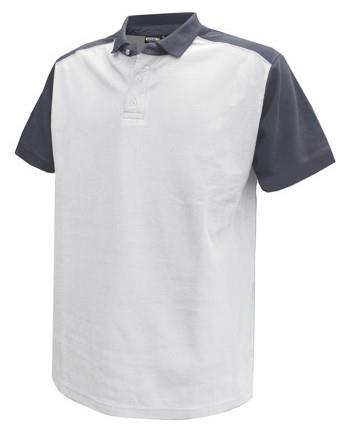 Polo Dassy Cesar coton blanc gris xl