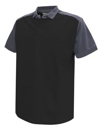 Polo Dassy Cesar coton noir gris m