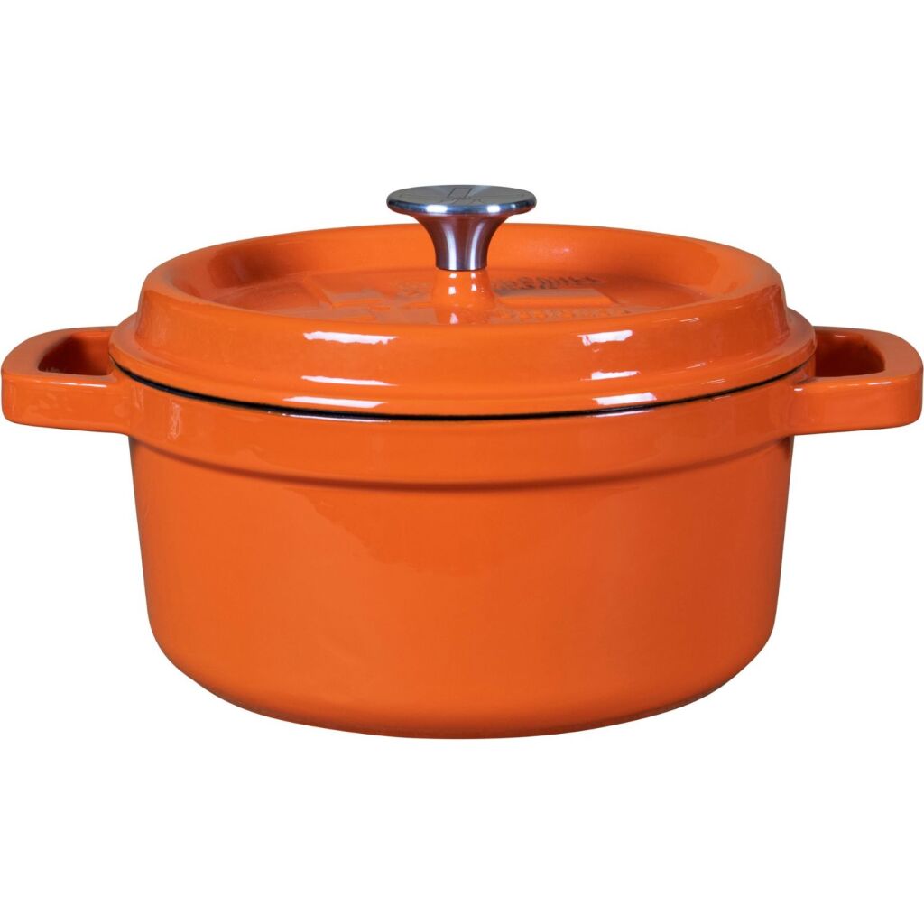 Solinger le moulin à vent poêle en fonte premium 2,5l émail orange