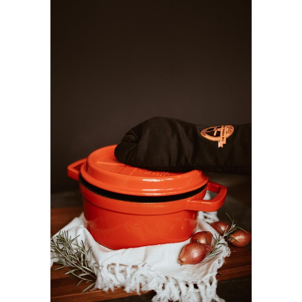 Solinger le moulin à vent poêle en fonte premium 2,5l émail orange
