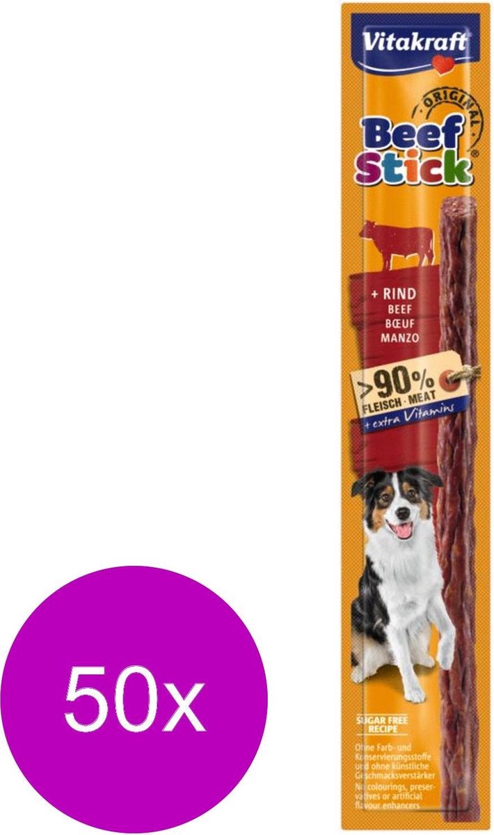 Vitakraft Beef Stick Dog - Snacks pour chiens - 50 x boeuf