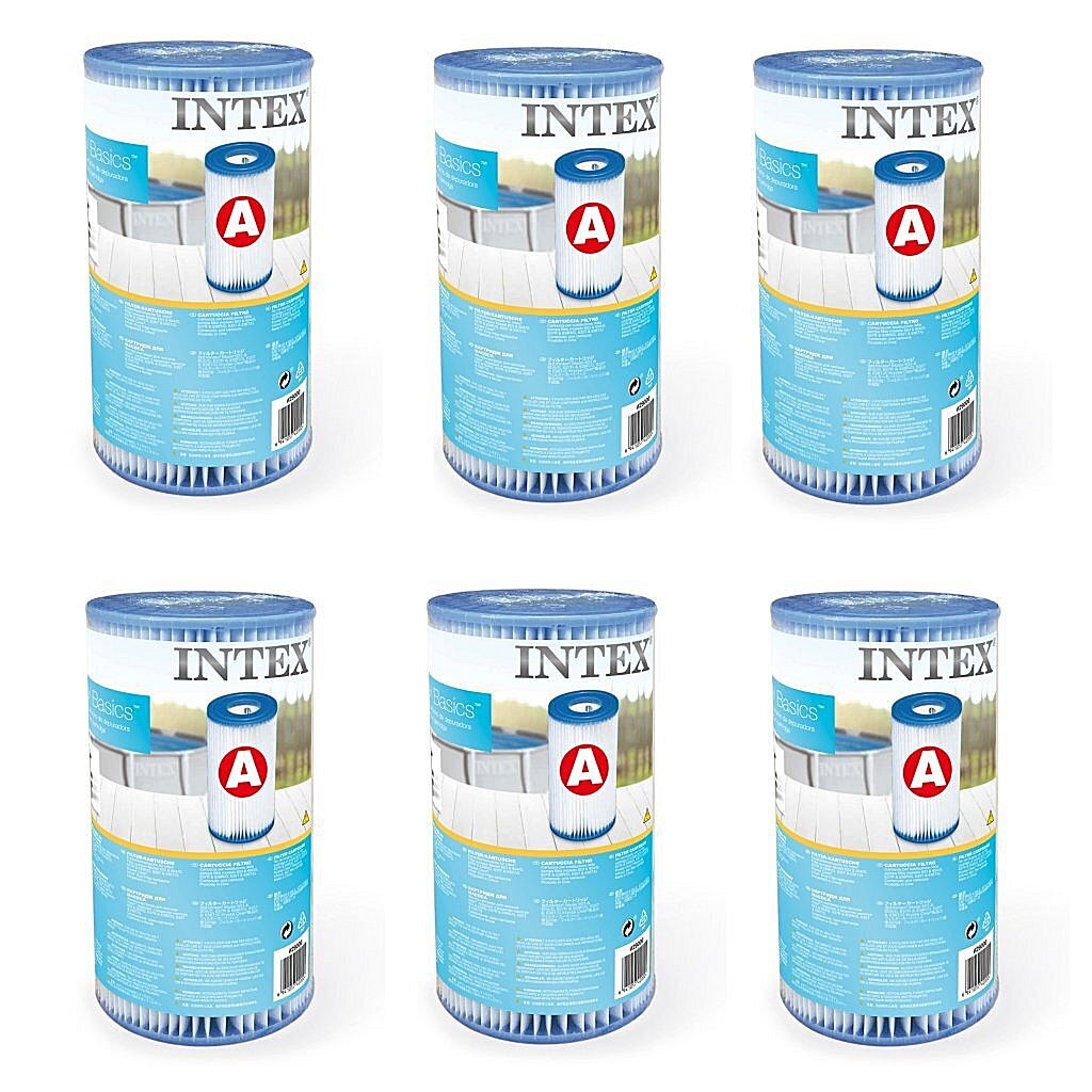 Intex 29000 cartouche filtrante type a 6 pièces pour piscine 244 305 366 cm