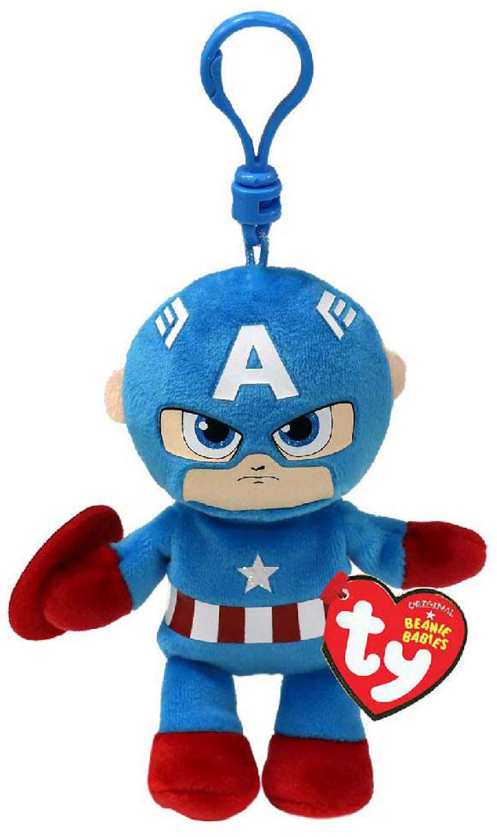 Porte-clés Ty Beanie Boo - Marvel Captain America