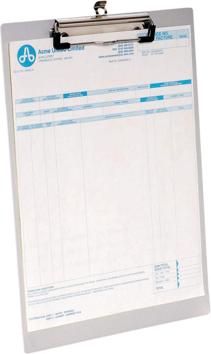 Porte-bloc Westcott a4 - aluminium - ac-e17001