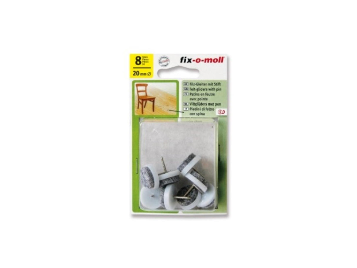 Patin feutre Fix-o-moll avec picot ø20mm