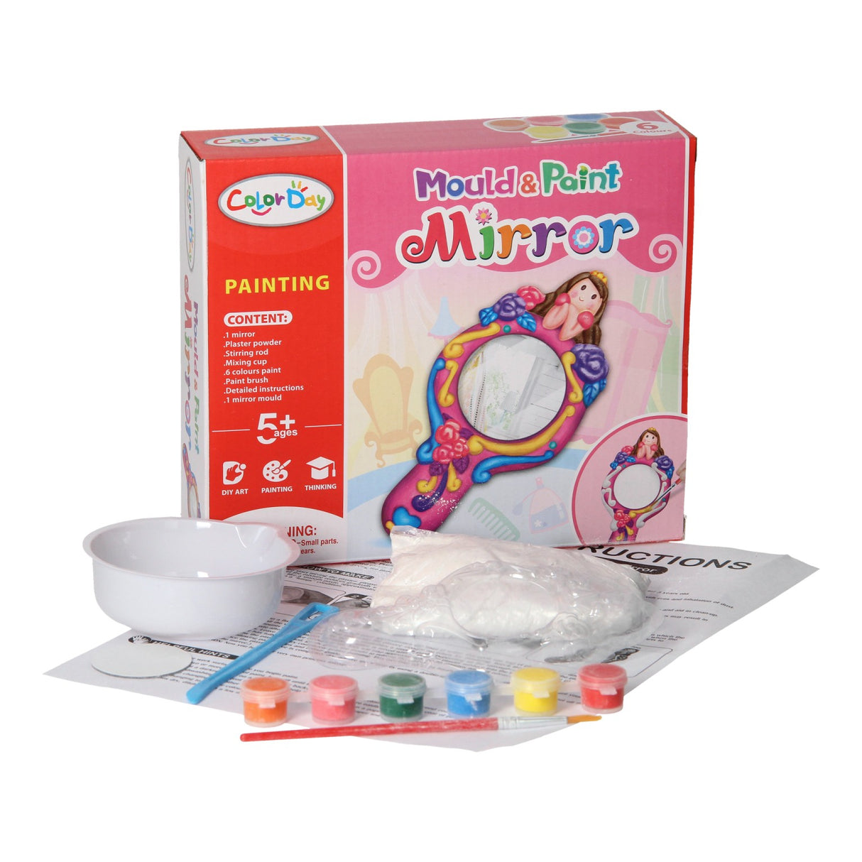 Plâtre à couler - miroir à main