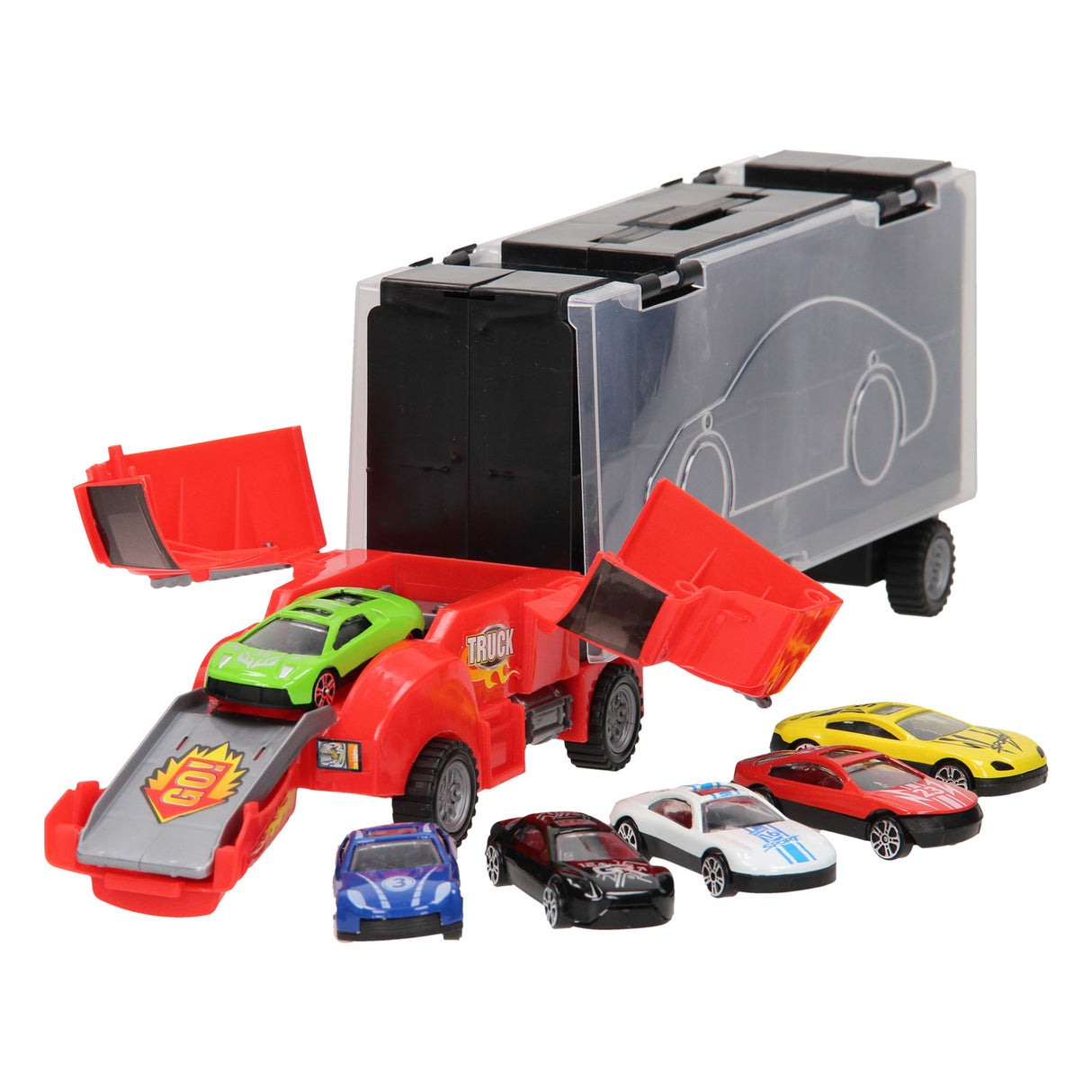Rangement pour porte-voitures - rouge