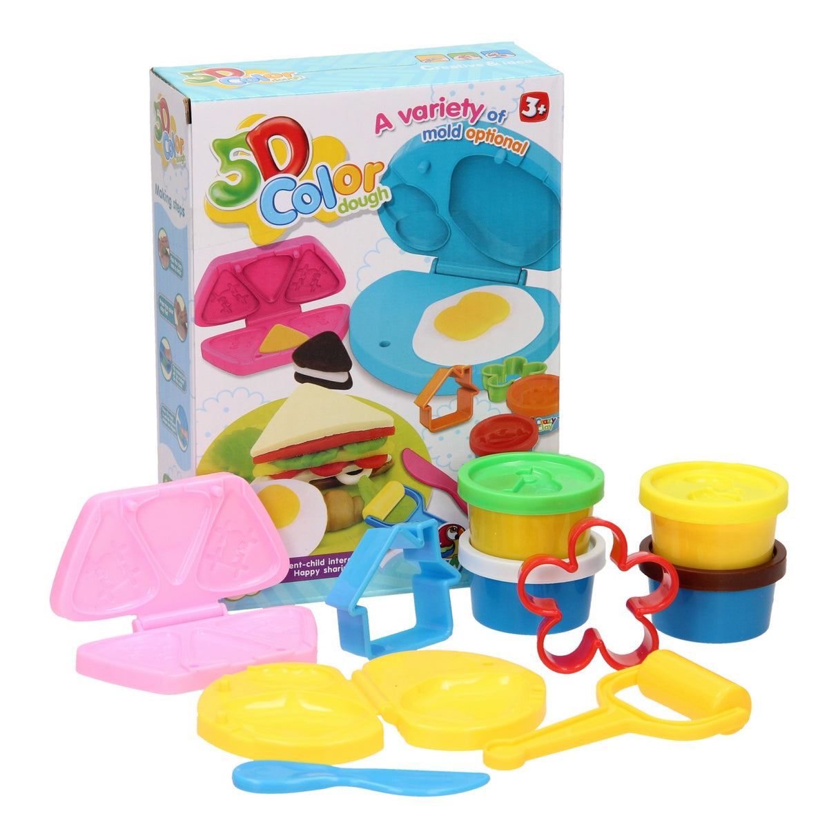 Ensemble d'argile - petit déjeuner - 4 pots en argile - 10 pcs.