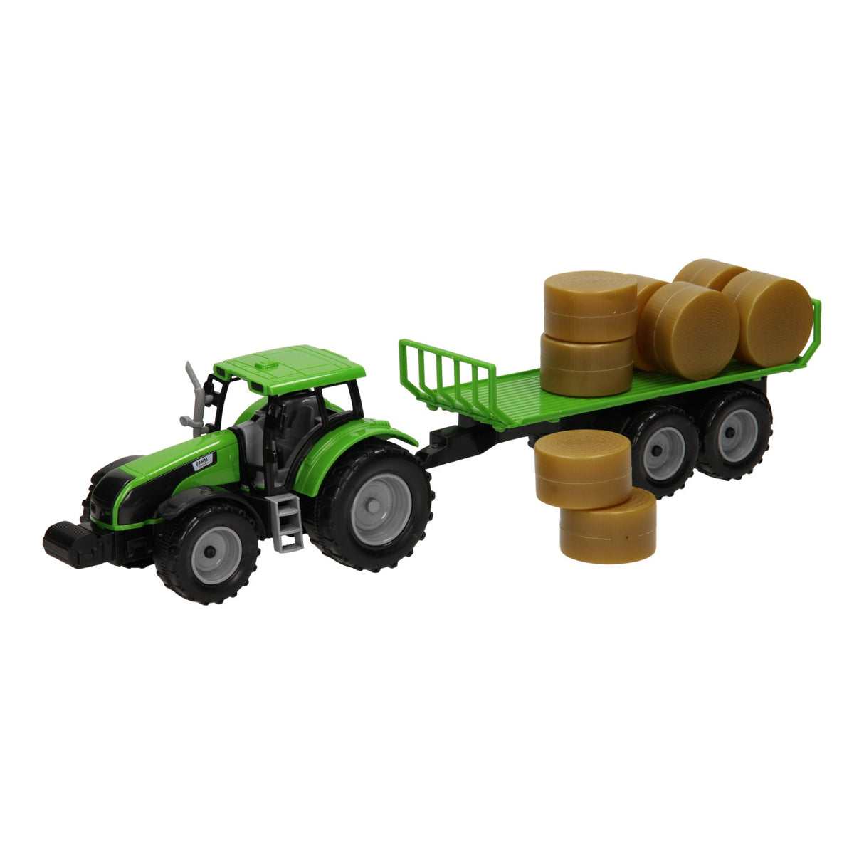 Tracteur avec wagon à balles 1:32