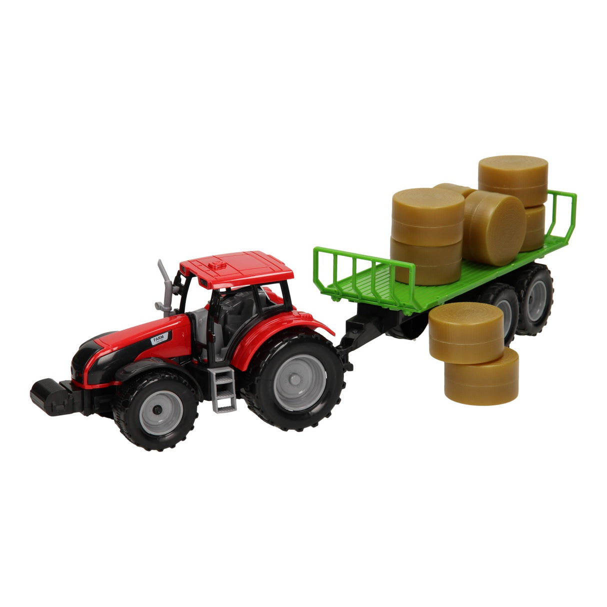 Tracteur avec wagon à balles 1:32
