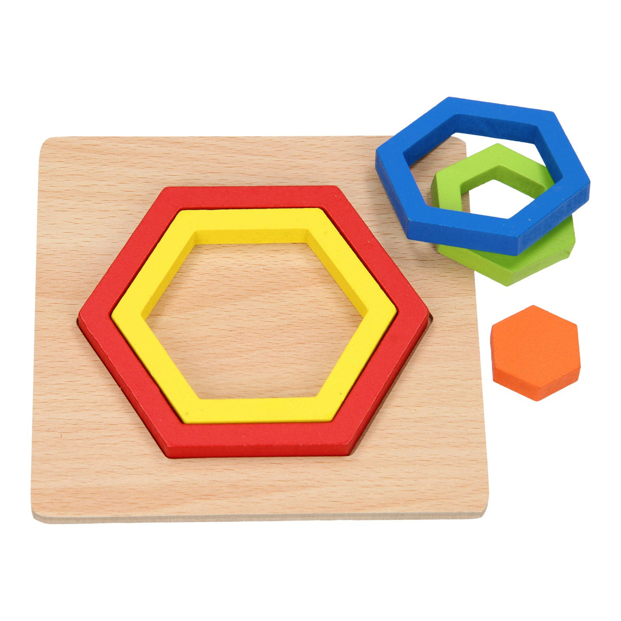 Puzzle forme en bois - hexagone