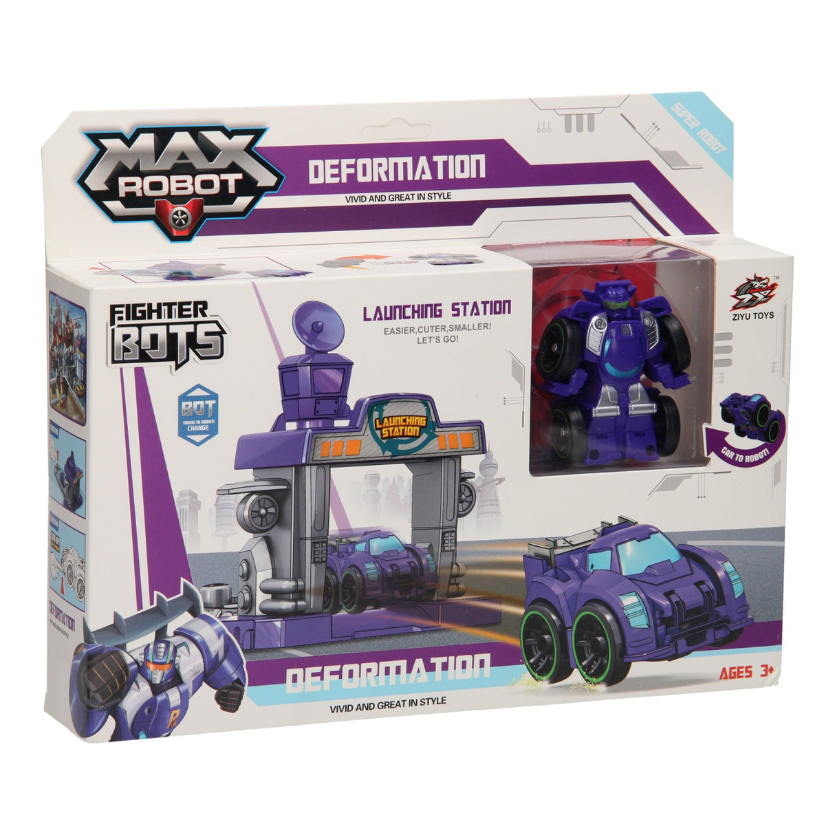 Robot Max Max Robot Transforming Set Launchbaan Purple