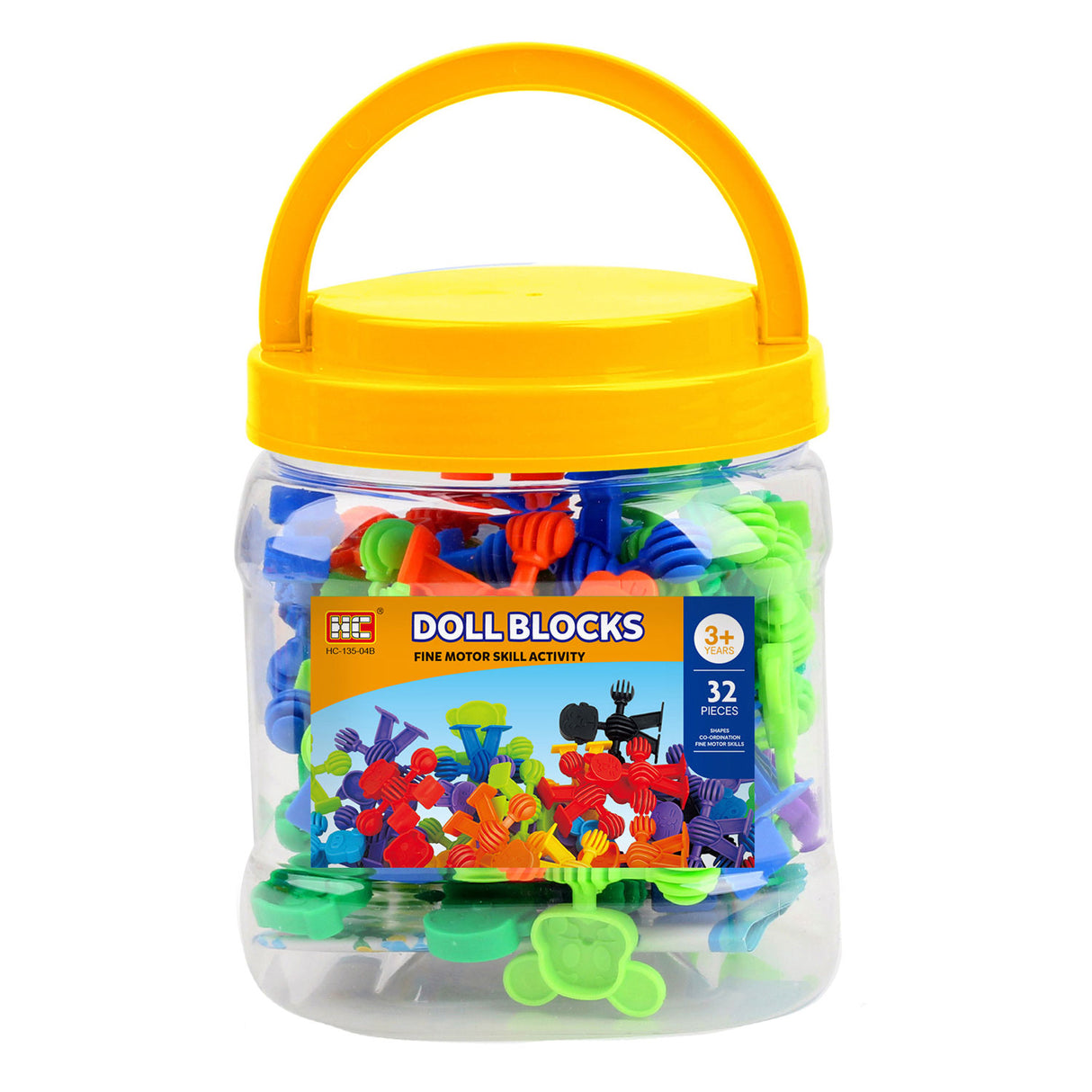 Jeu de construction formes d'animaux dans une boîte de rangement, 32 pcs.