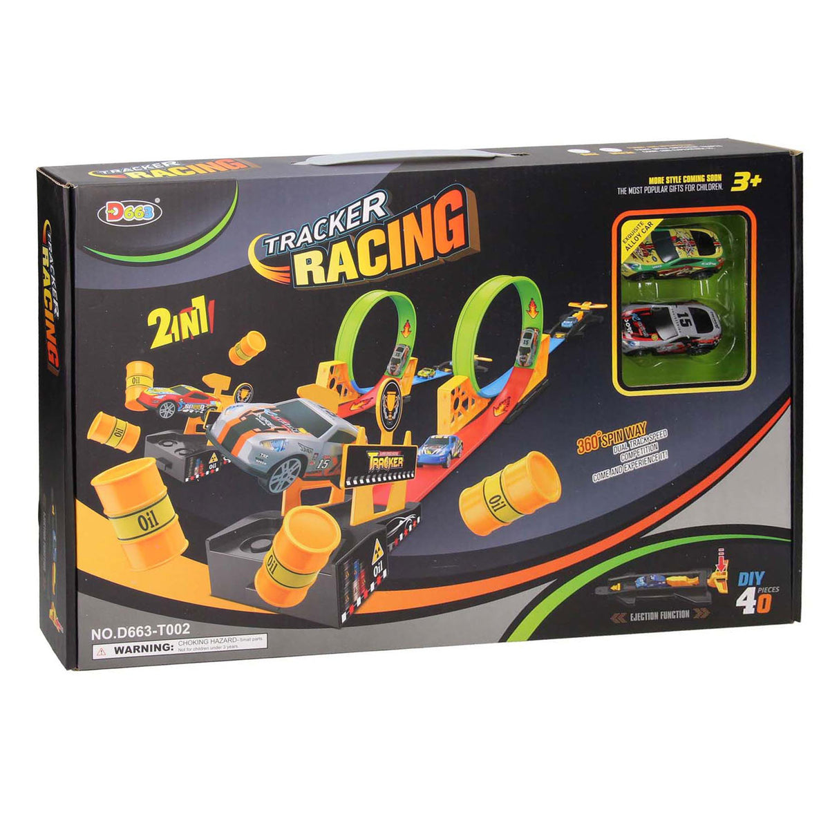 Circuit de course en boucles pour le lancement du duel
