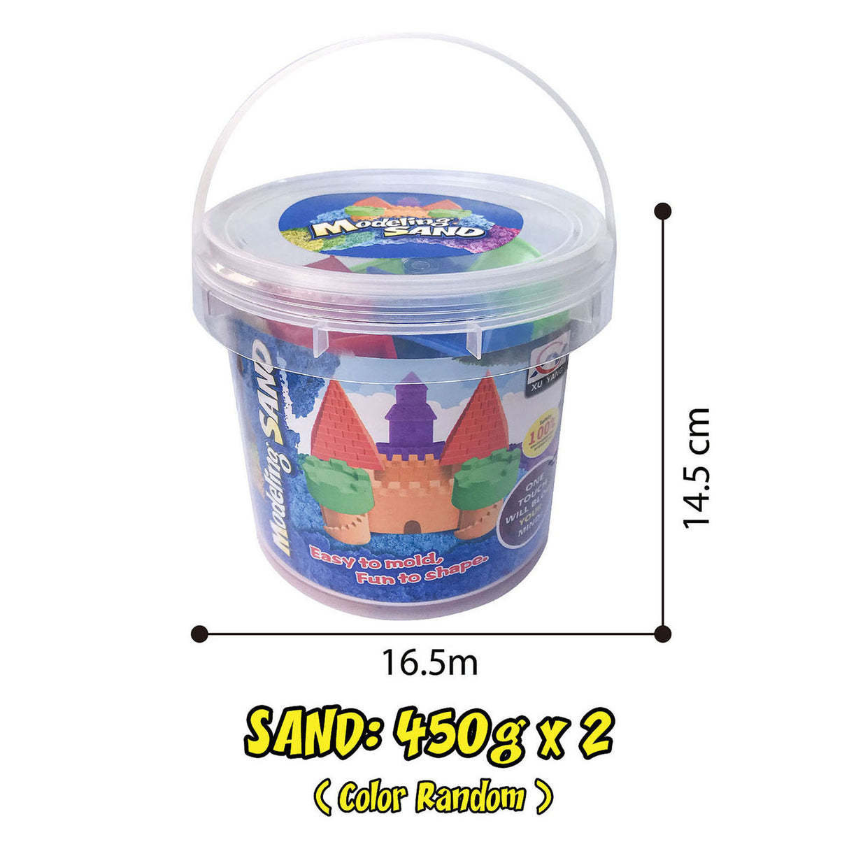 Sable à modeler en boîte de rangement, 2 x 450 grammes