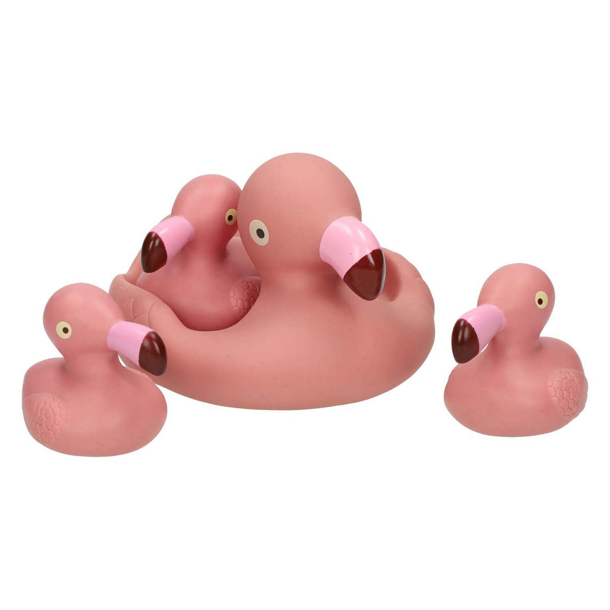 Animaux de bain famille flamant rose, 4 pièces
