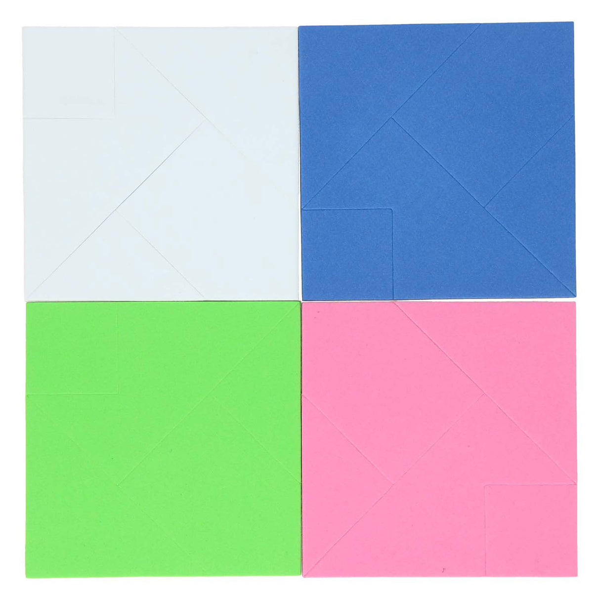 Puzzles tangram en mousse, 4 pcs.