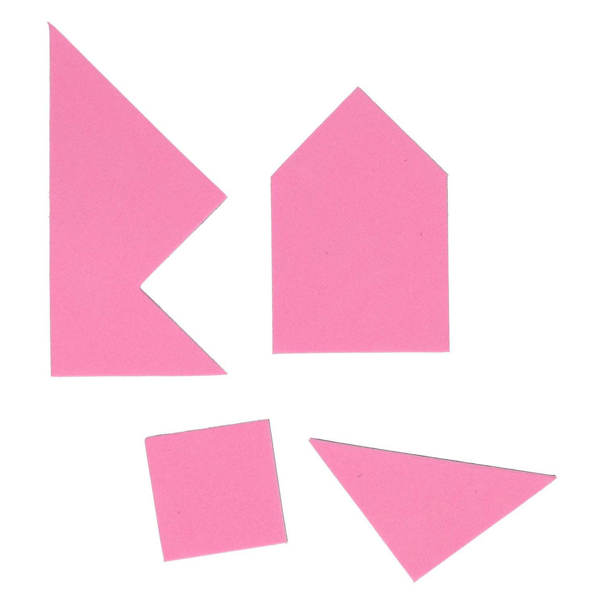 Puzzles tangram en mousse, 4 pcs.