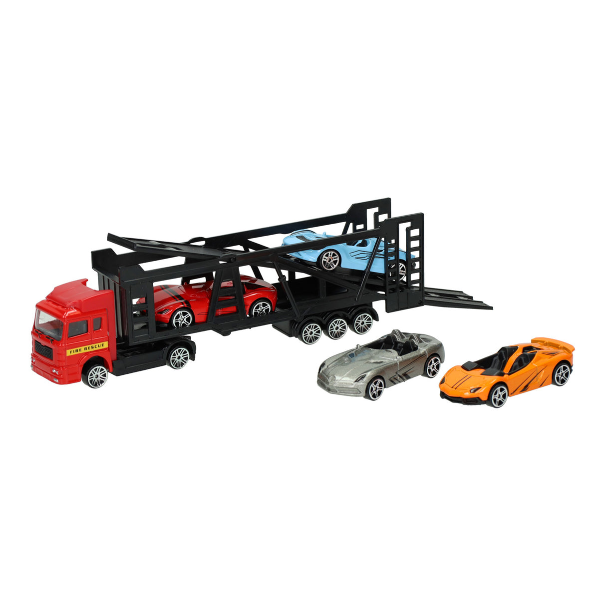 Transporteur moulé sous pression avec 4 voitures en métal