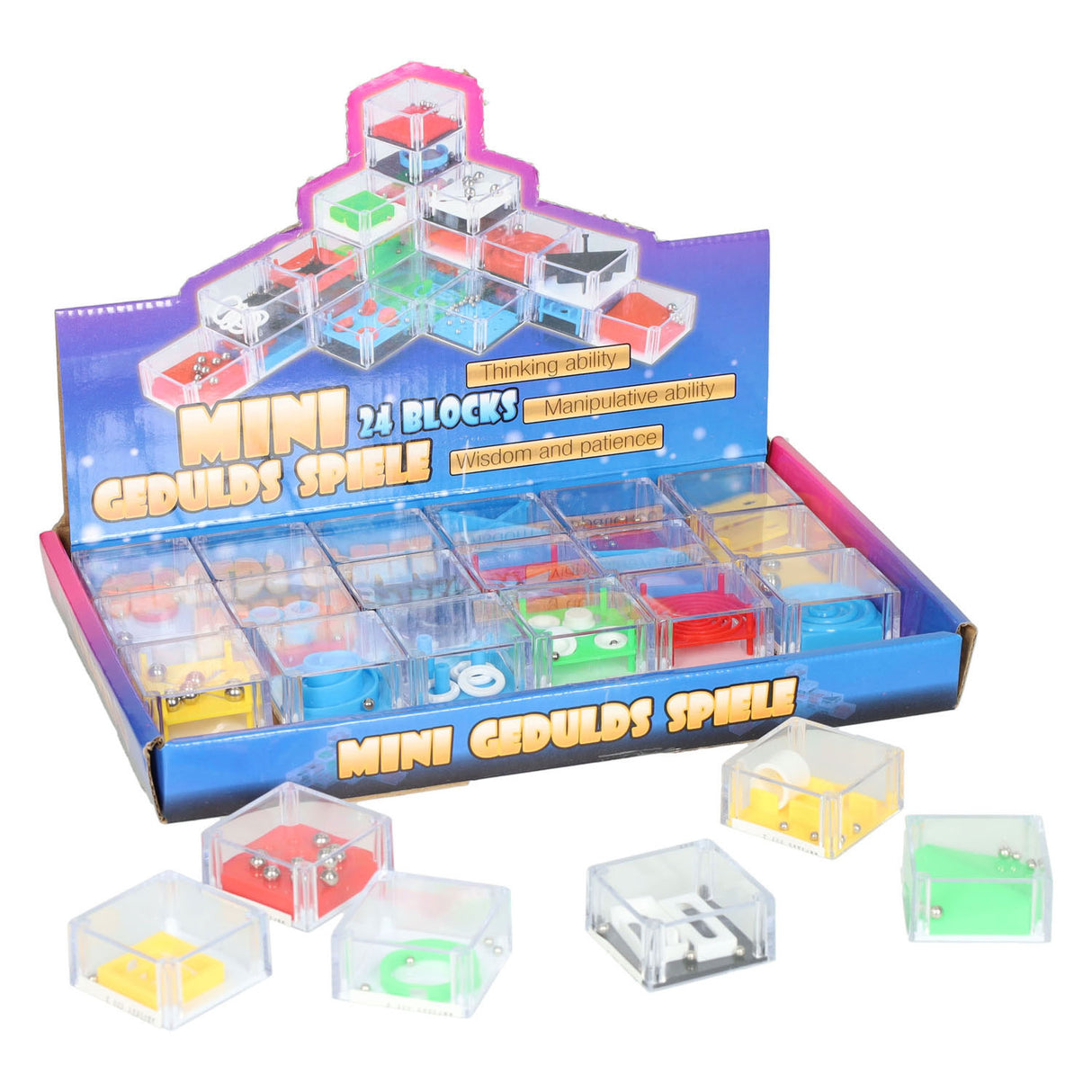 Mini cube de jeu de patience, 24 pcs.