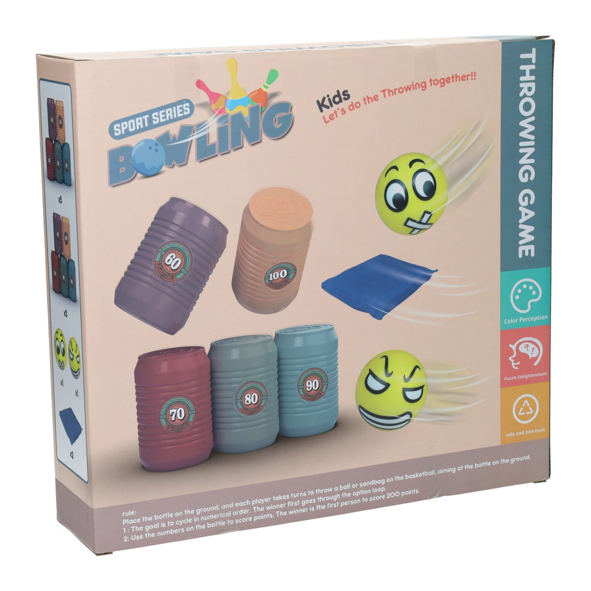 Jeu de lancer de canettes, 14 pcs.