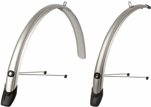 Fender Polisport Set Towny 28 pouces 46 mm argent