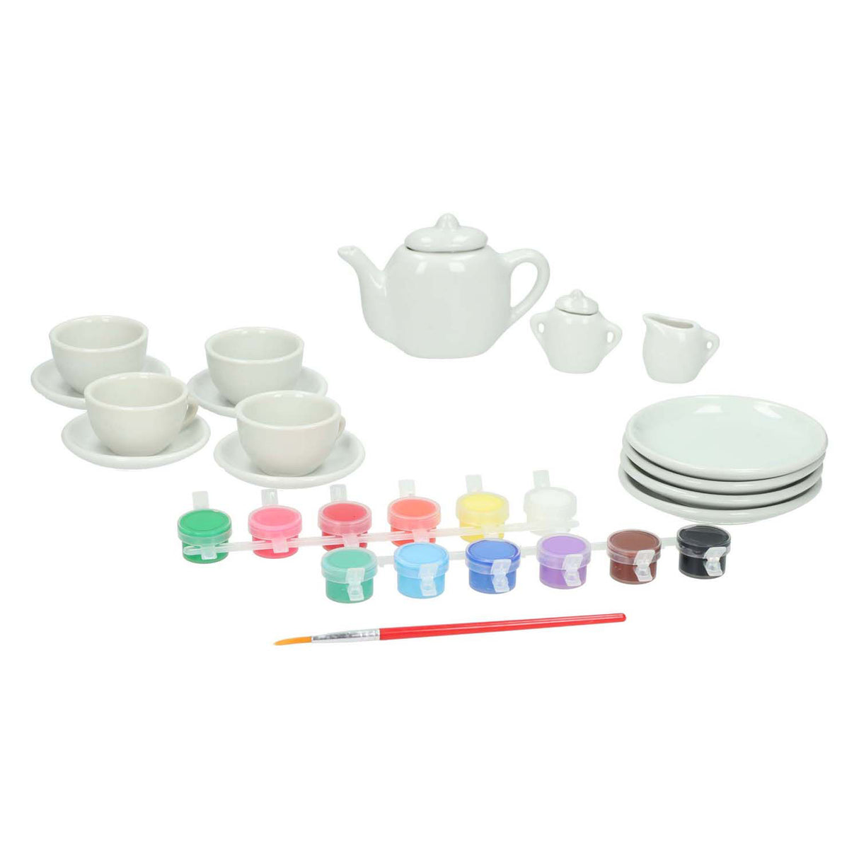 Lobbes jouets par exemple service à thé peinture grand 17 pcs.