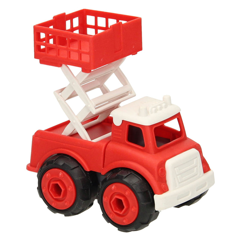 Camion de pompier à roues vissables - rouge