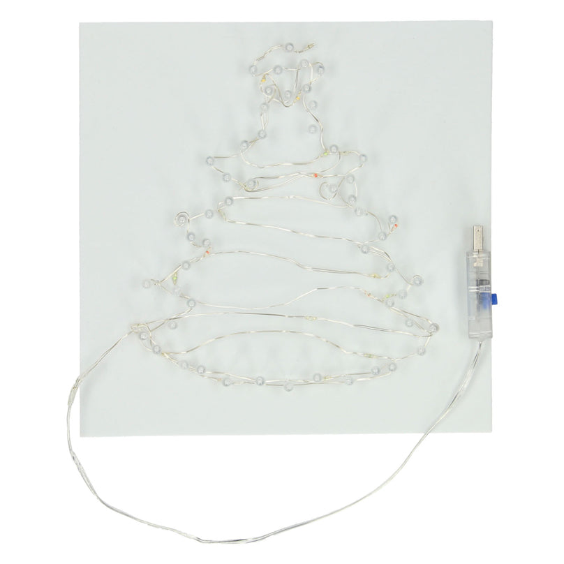 Sapin de Noël à cordes avec lumières LED