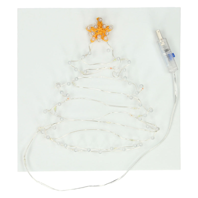 Sapin de Noël à cordes avec lumières LED
