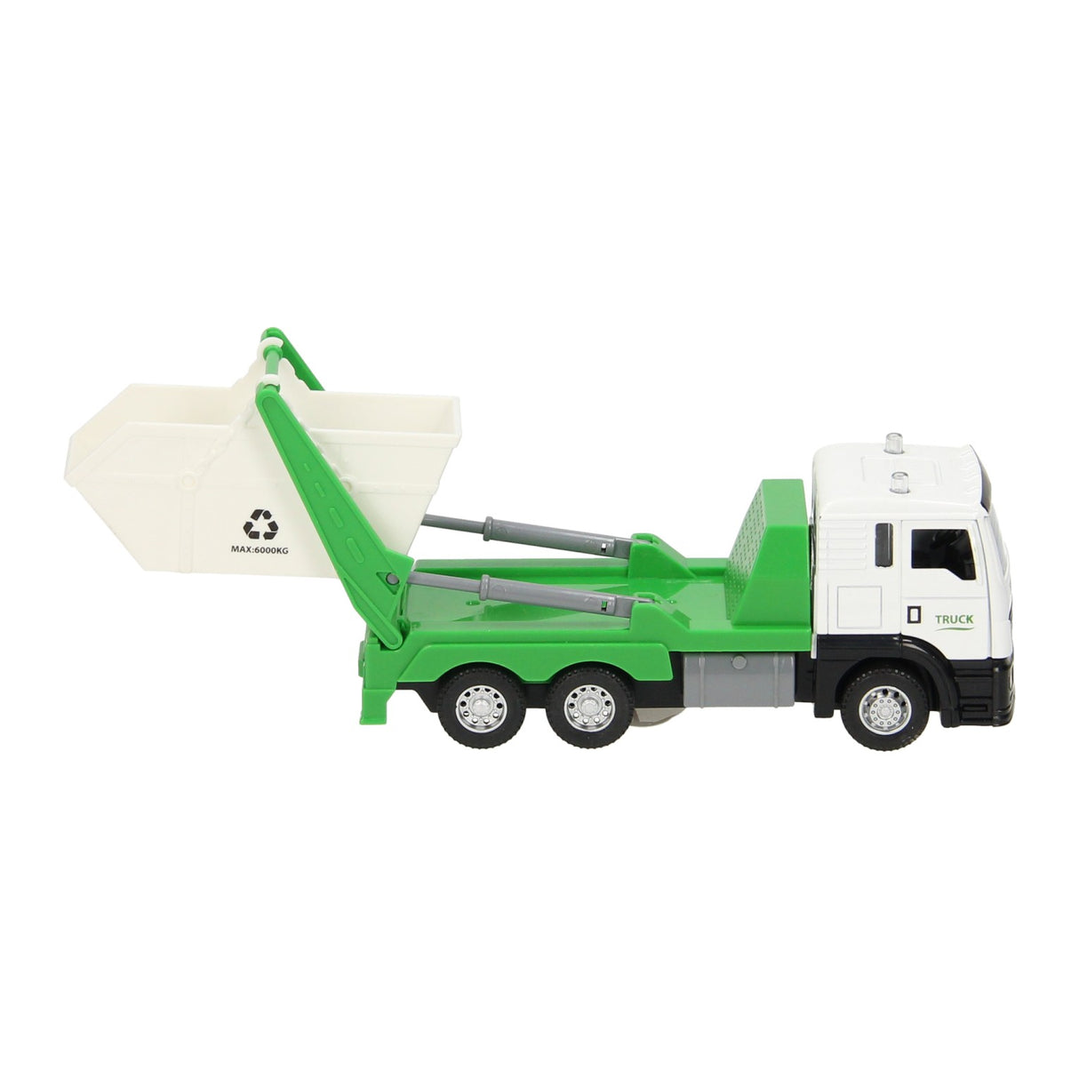 Camion avec son lumineux de conteneur à déchets