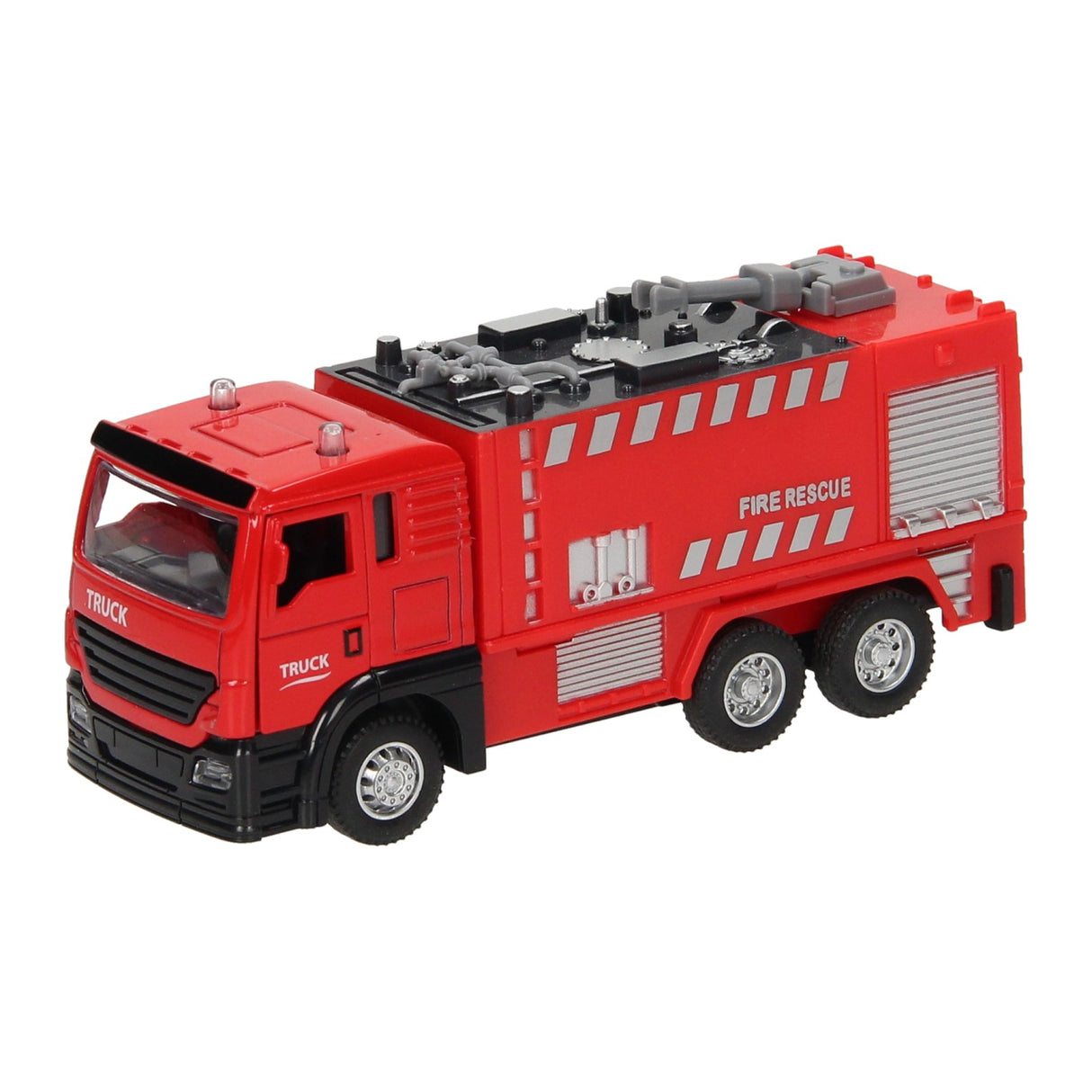 Lumière rouge et son du camion de pompiers à retrait