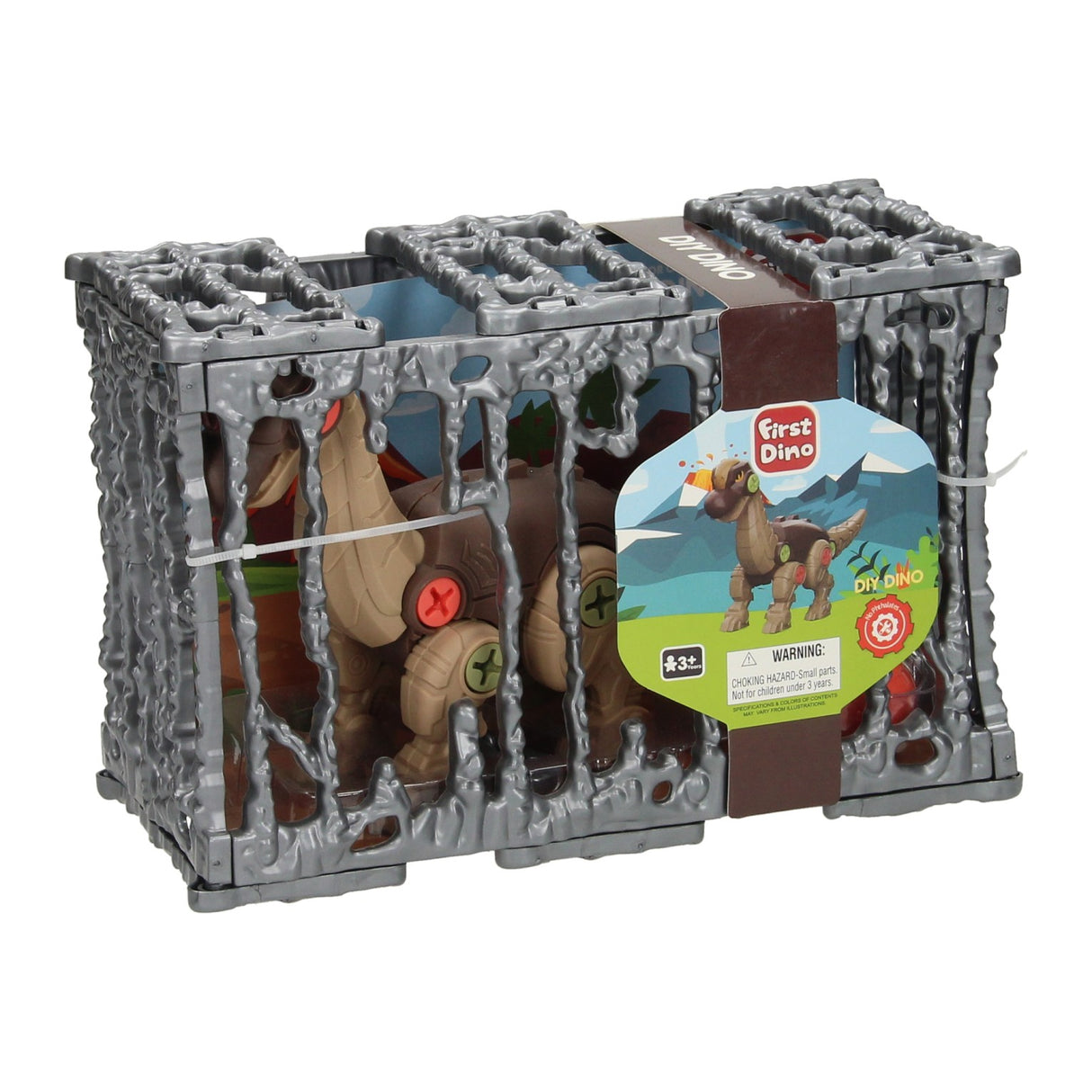 Visser le dinosaure dans la cage