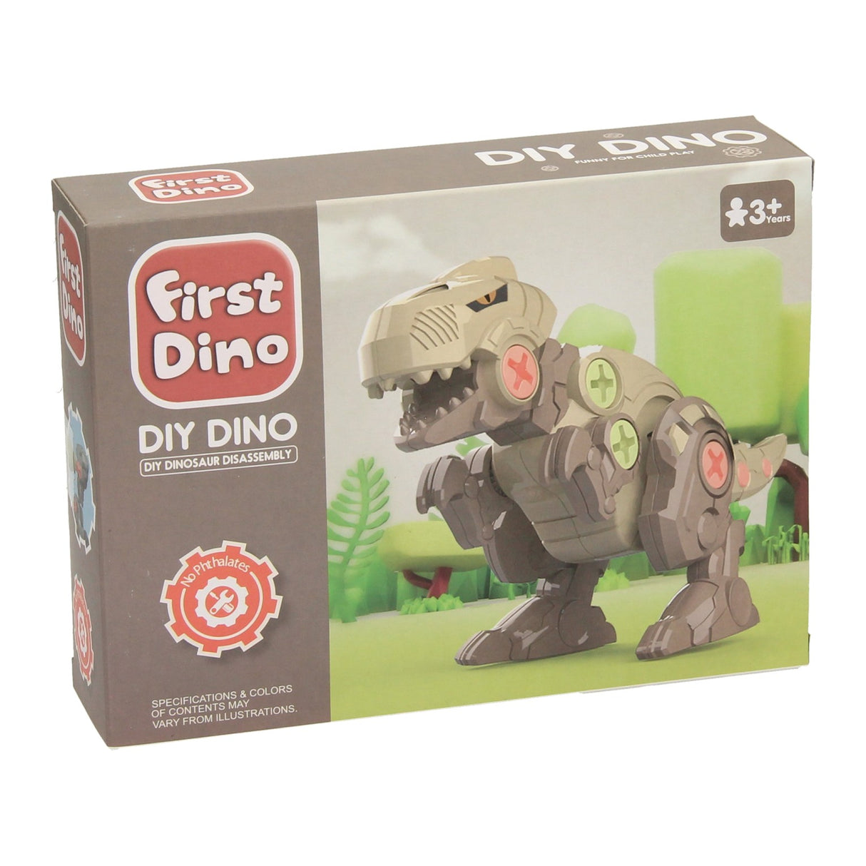 Dinosaure à vis de construction avec outils