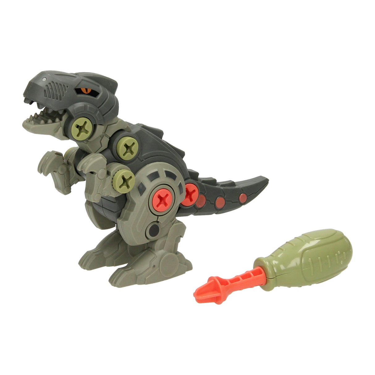 Dinosaure à vis de construction avec outils