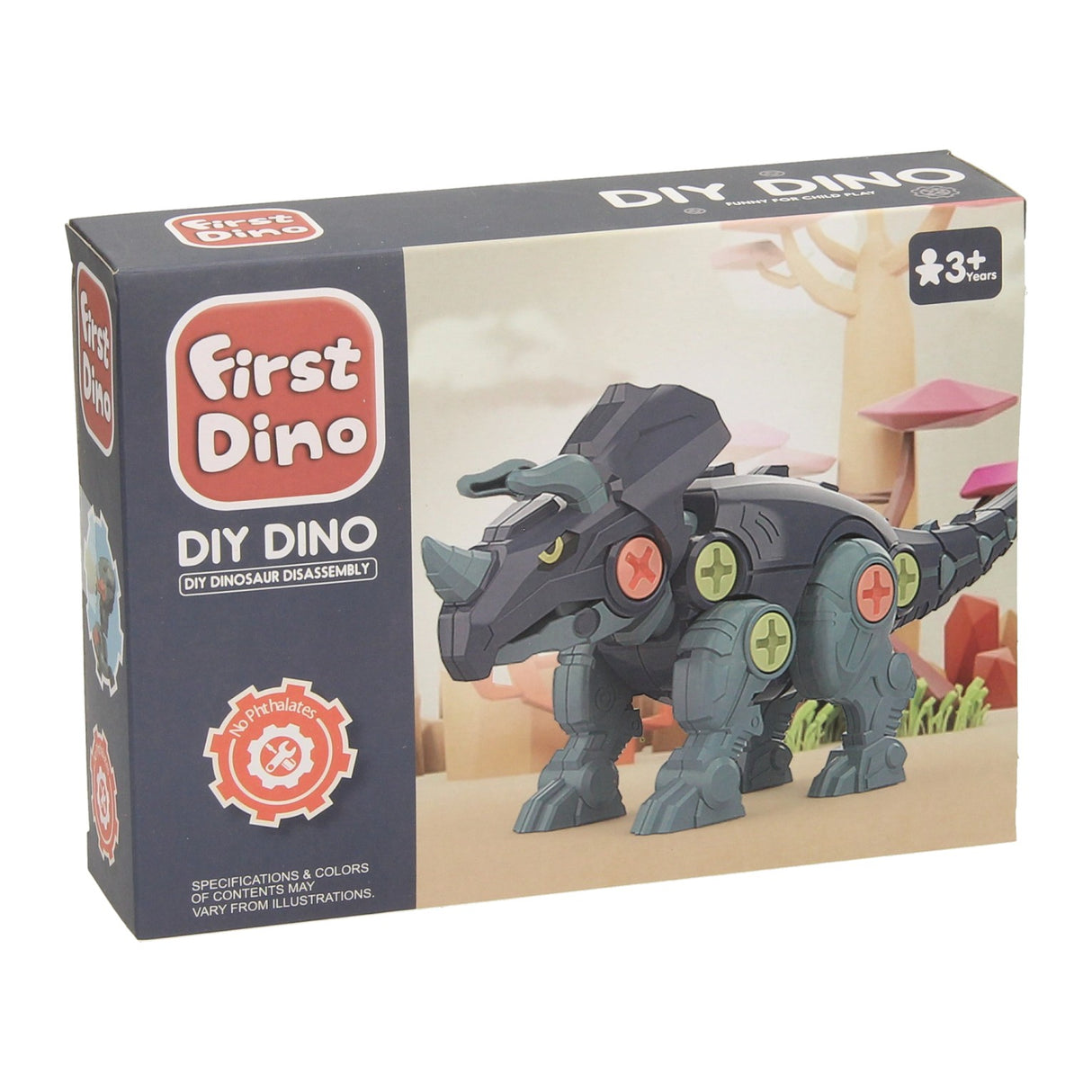 Dinosaure à vis de construction avec outils