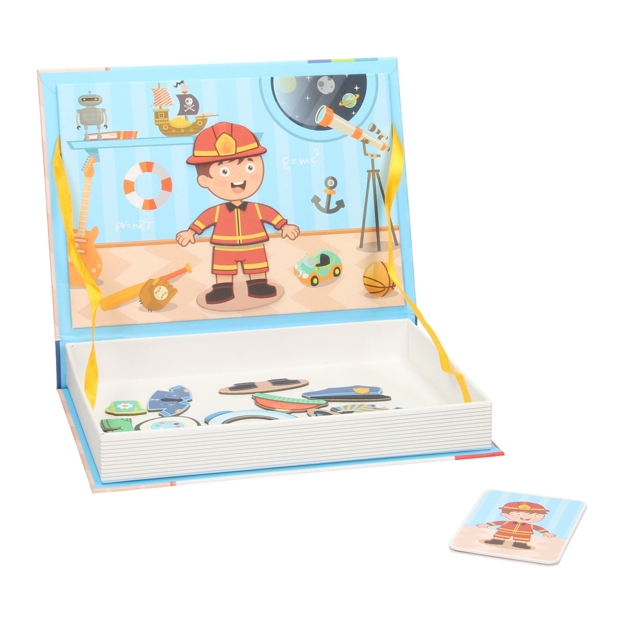Jouets Lobbes, par exemple livre magnétique - tenues pour garçons, 59 pcs.